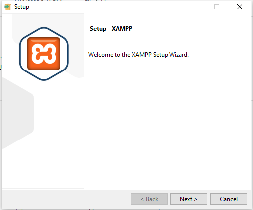 XAMPP installation wizard first screen
